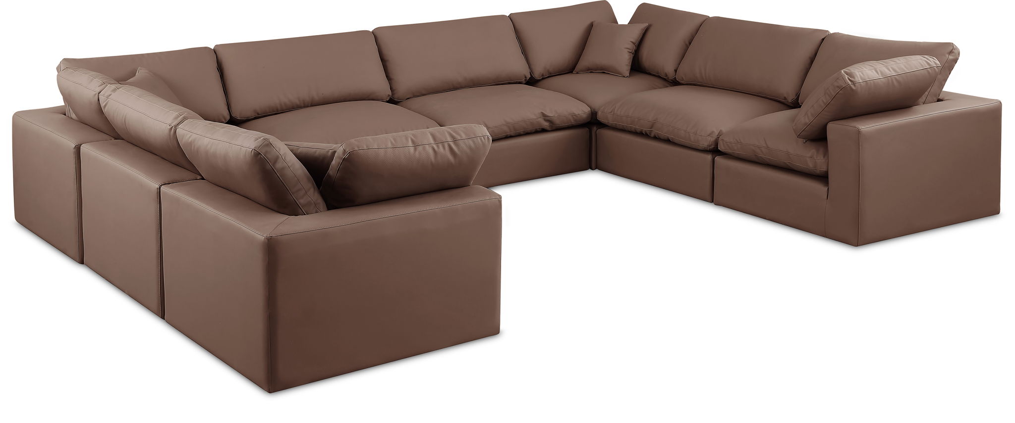 Comfy - 8 Piece Faux Leather Modular Sectional - Urban Living Furniture (Los Angeles, CA)