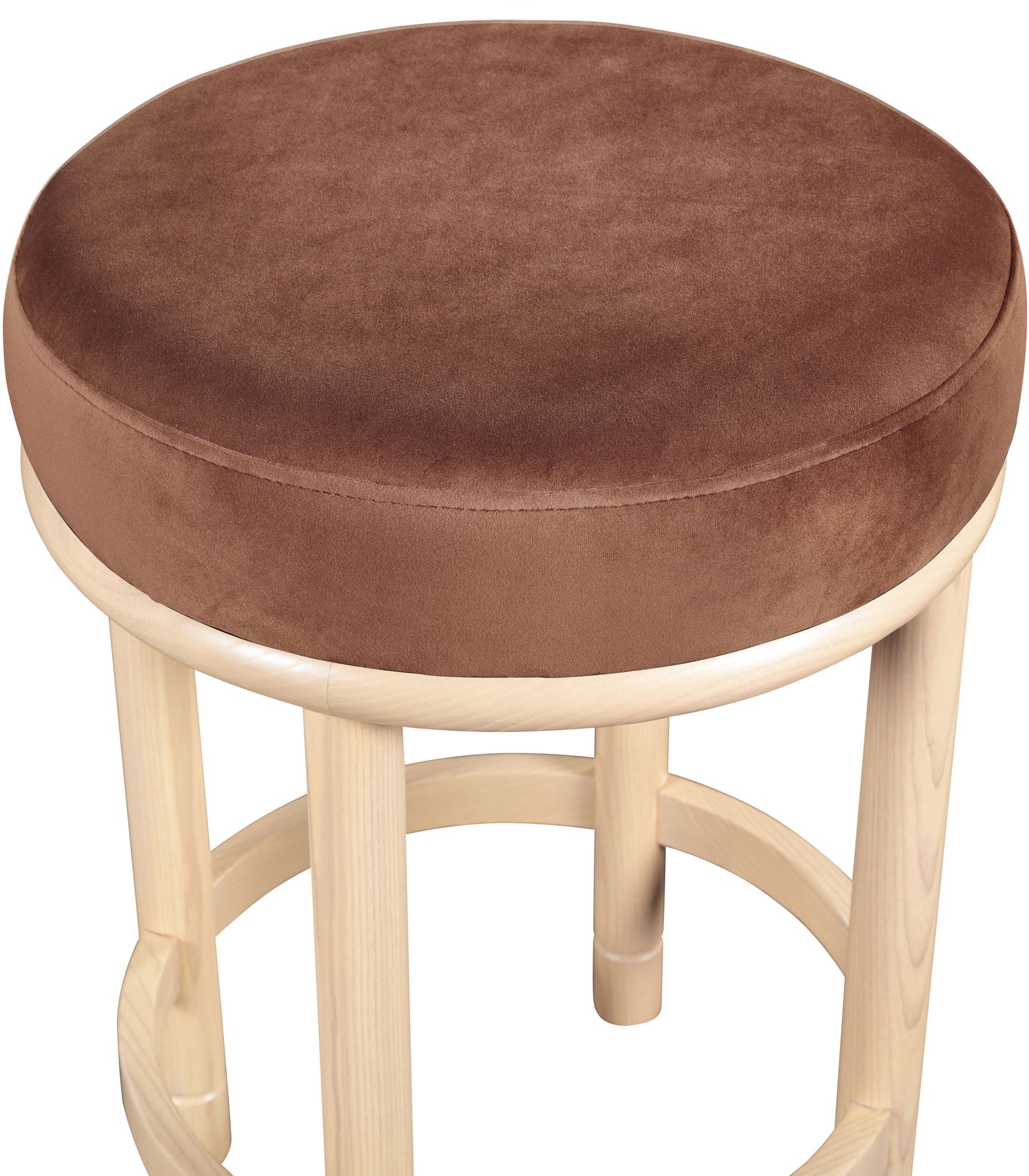 Monette - Counter Stool With Natural Base - Cognac - Urban Living Furniture (Los Angeles, CA)