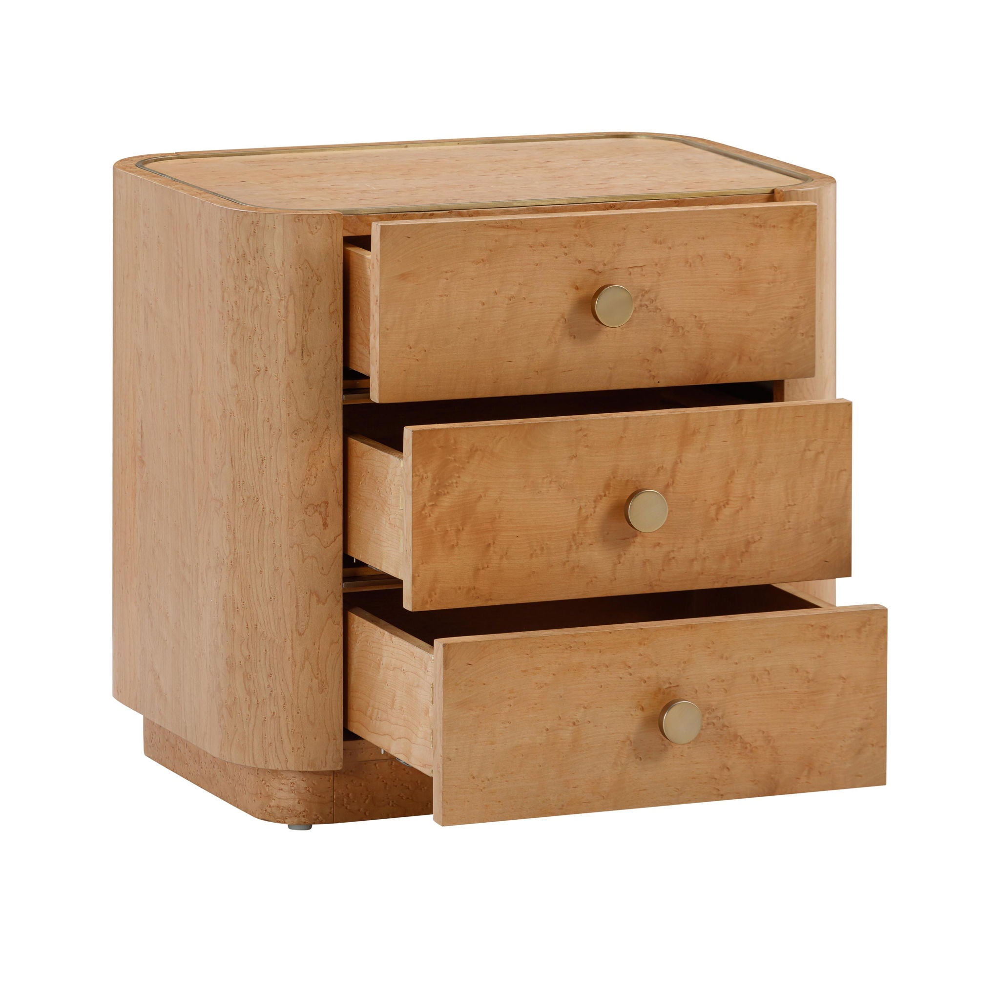 Abigail - Birdseye Maple Nightstand - Natural - Urban Living Furniture (Los Angeles, CA)