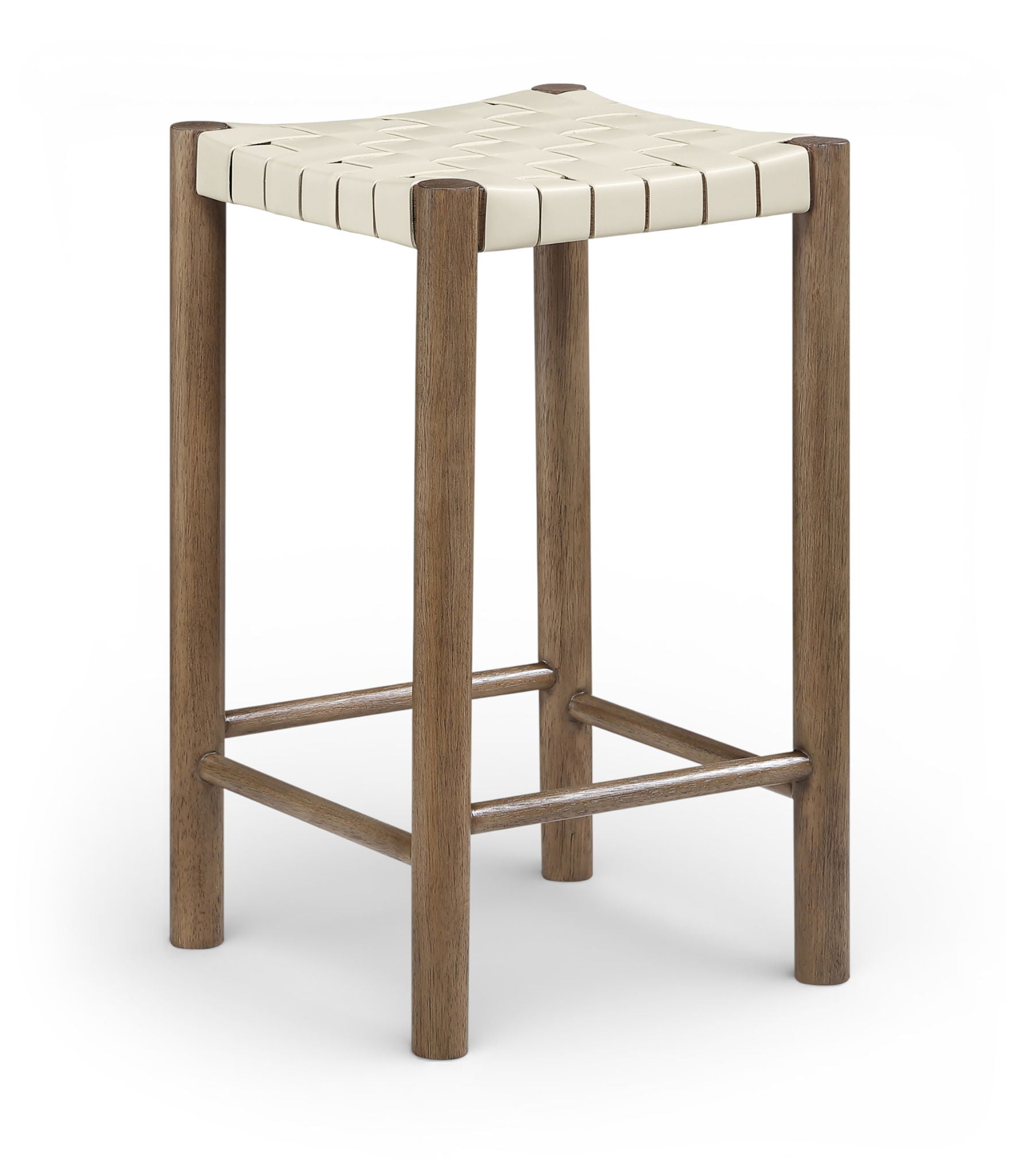 Entwine - Vegan Leather Upholstered Backless Counter Stool - Painted Brown - Urban Living Furniture (Los Angeles, CA)