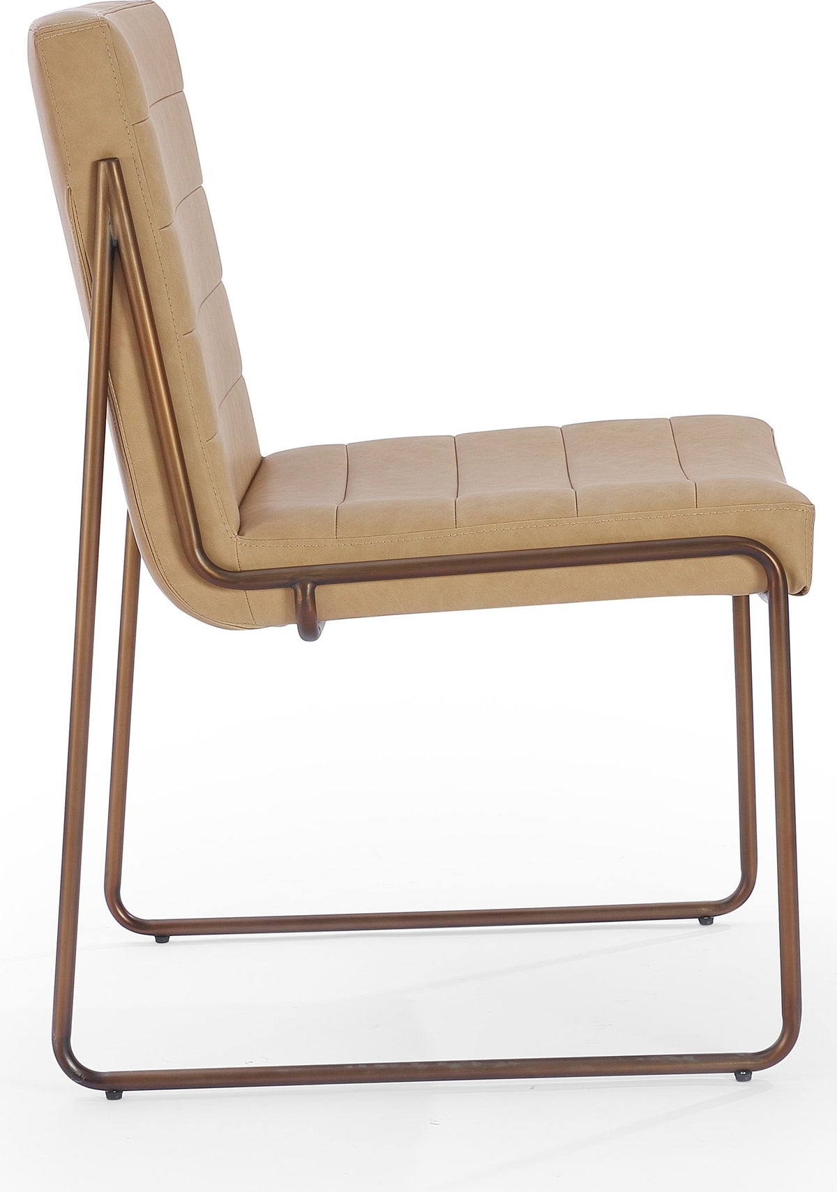 Crossroads 2.0 - Madison Metal Frame Dining Chair (Set of 2) - Honey Synthetic Leather