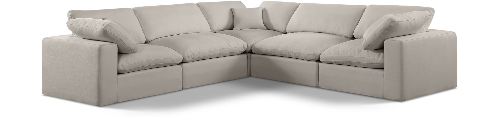 Comfy - 5 Piece Linen Modular Corner Sectional - Urban Living Furniture (Los Angeles, CA)