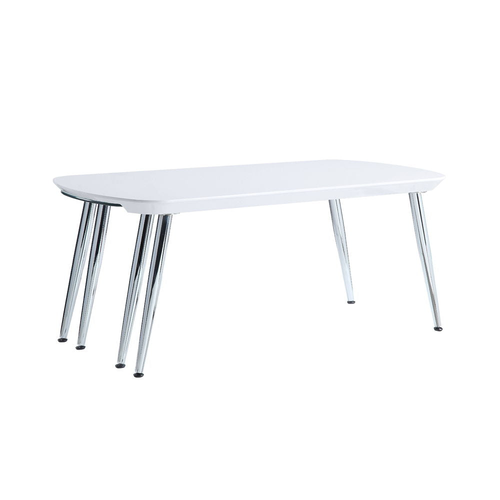 Acme - Coffee Table - White & Chrome Finish - Urban Living Furniture (Los Angeles, CA)