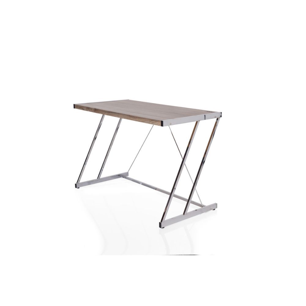 Finis - Desk - Weathered Oak & Chrome - Urban Living Furniture (Los Angeles, CA)