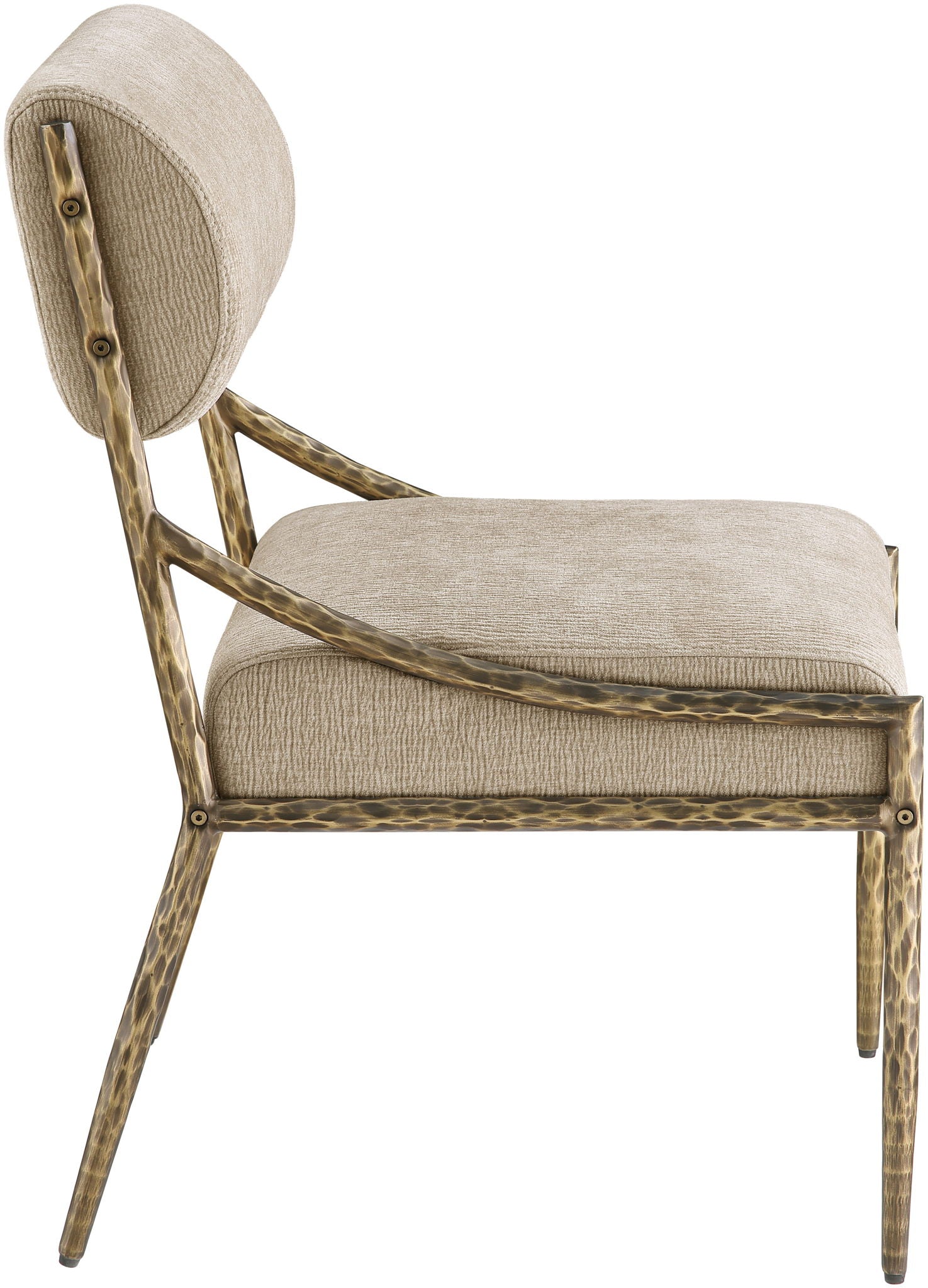 Bastille - Upholstered Dining Side Chair (Set of 2) - Brass Frame - Urban Living Furniture (Los Angeles, CA)