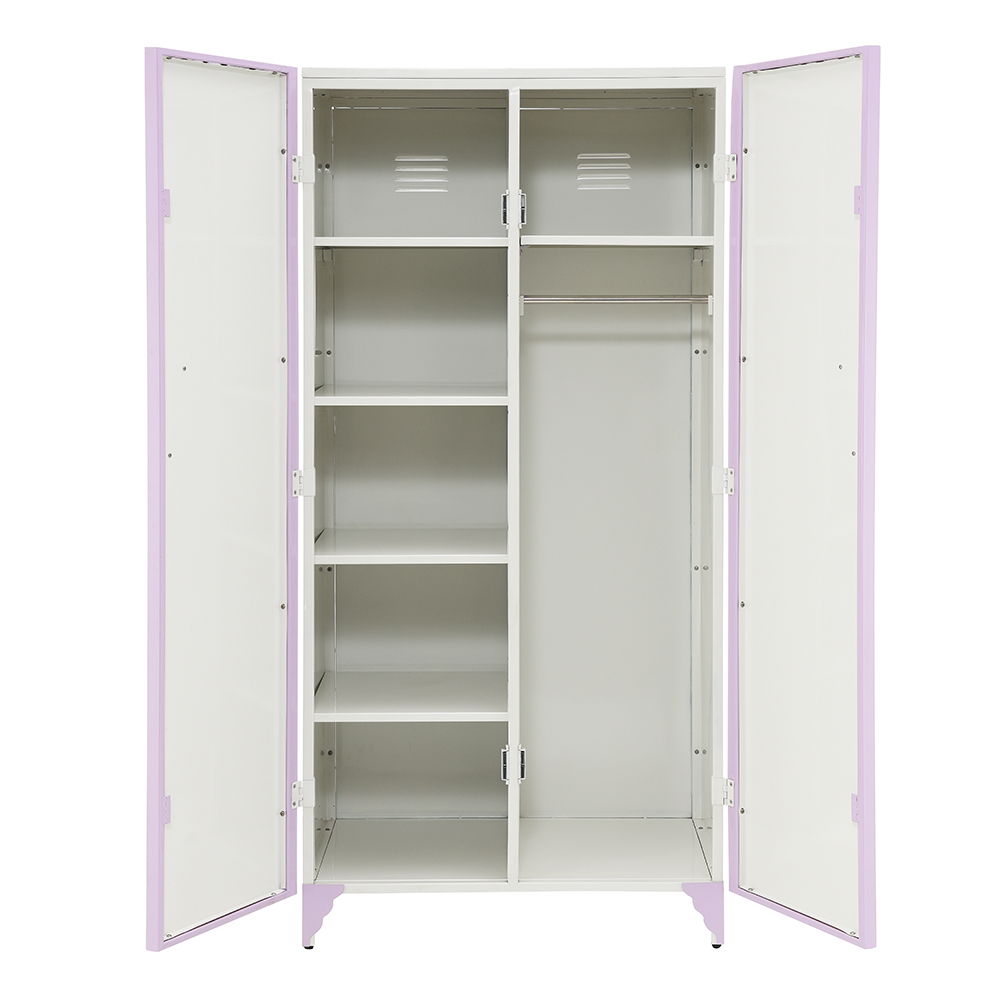 Priya II - Wardrobe - White & Light Synthetic Leather Rple - Urban Living Furniture (Los Angeles, CA)