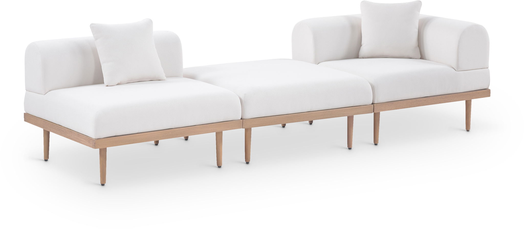 Laguna - 3 Piece Upholstered Outdoor Patio Modular Sofa With Backless Seat And 1 Arm - Urban Living Furniture (Los Angeles, CA)
