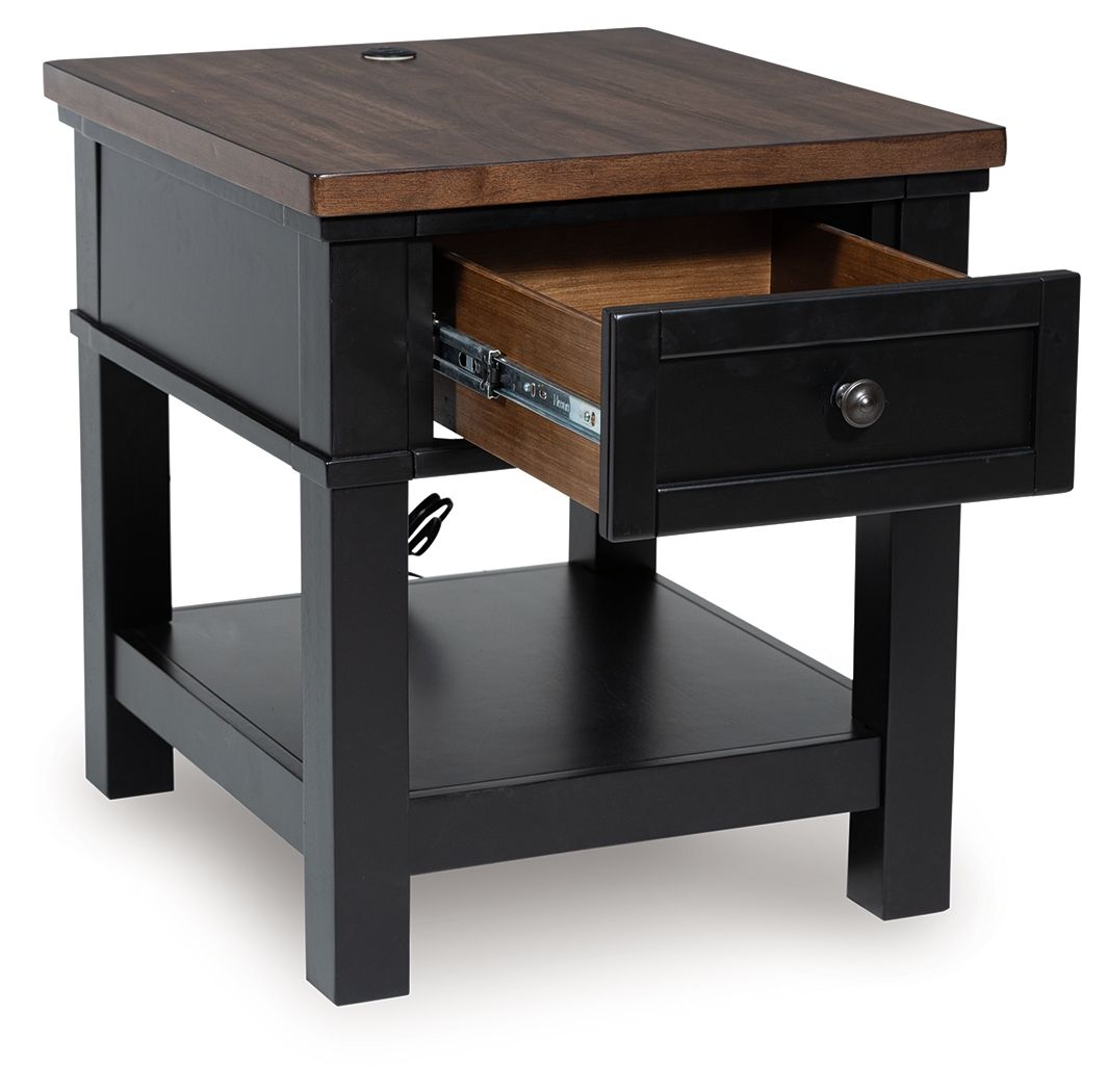 Wildenauer - Brown / Black - Rectangular End Table - Urban Living Furniture (Los Angeles, CA)