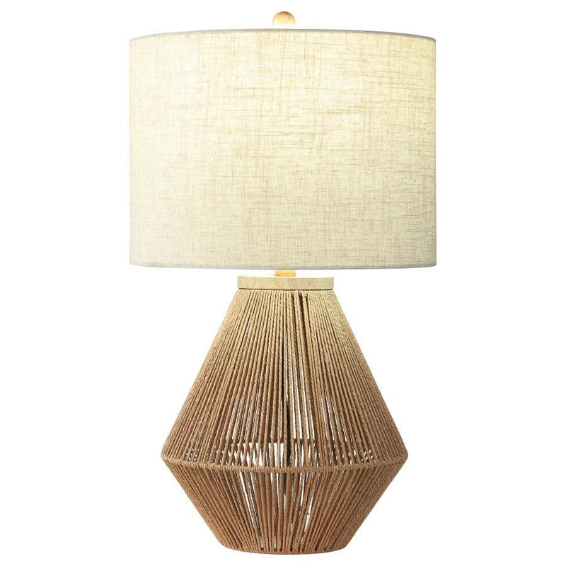 Pryor - Drum Shade Handwoven Rope Table Lamp - Natural