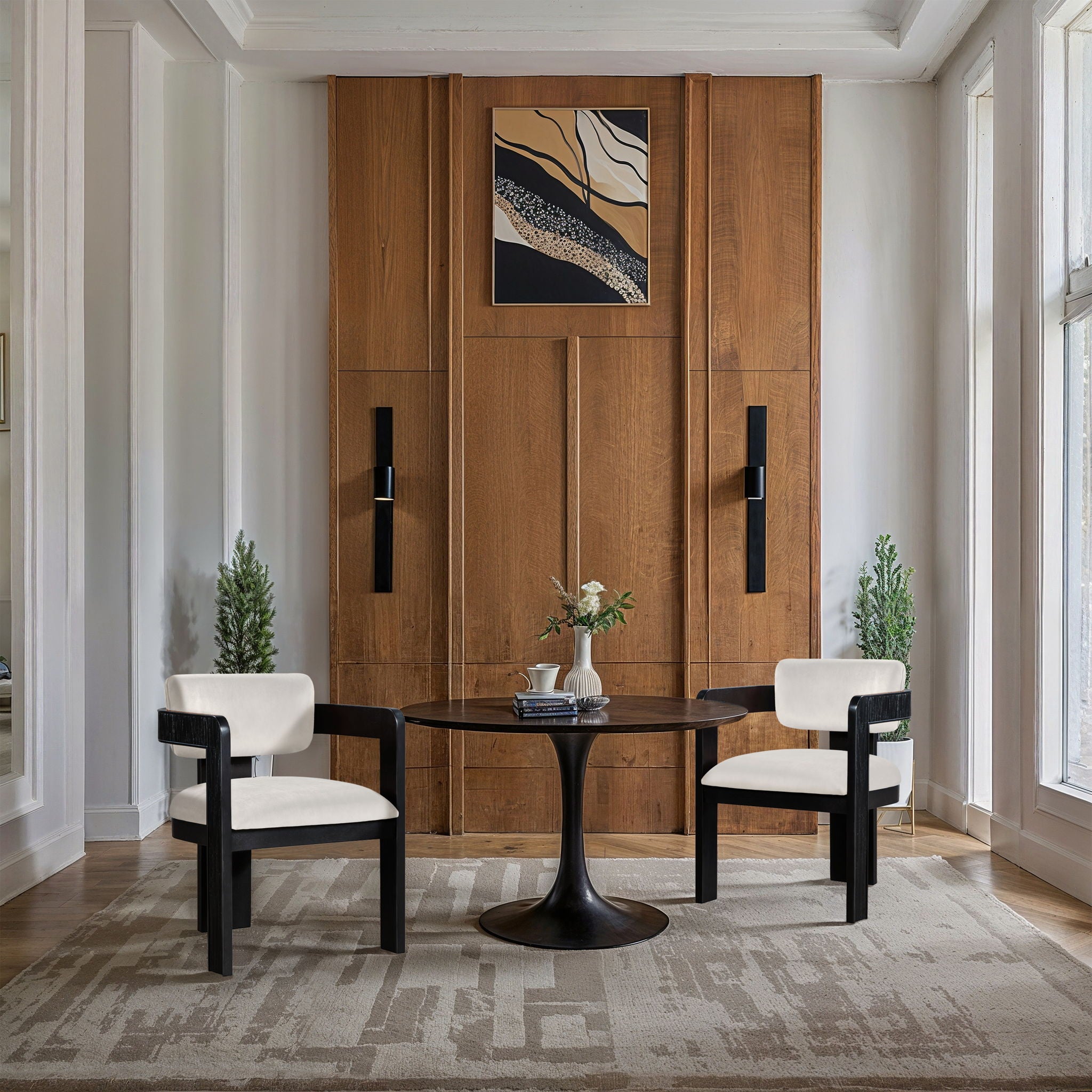 Sacha - Velvet Dining Chair With Black Base (Set of 2) - Urban Living Furniture (Los Angeles, CA)