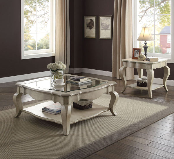 Chelmsford - Coffee Table - Antique Taupe & Clear Glass - Urban Living Furniture (Los Angeles, CA)
