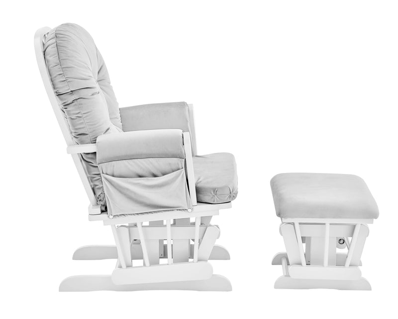 Mason - Glider And Ottoman White Wood - Urban Living Furniture (Los Angeles, CA)