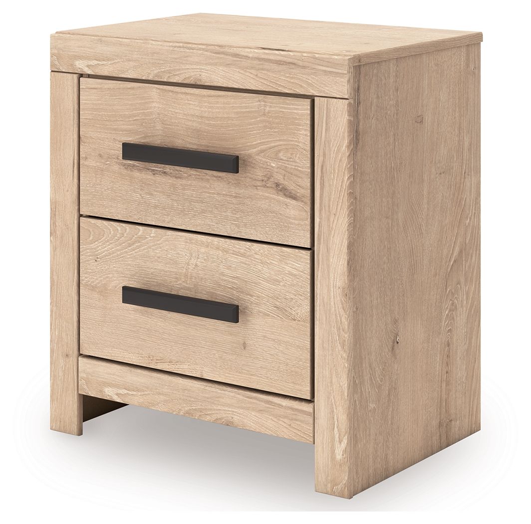 Sanginlane - Tan - Two Drawer Night Stand - Urban Living Furniture (Los Angeles, CA)