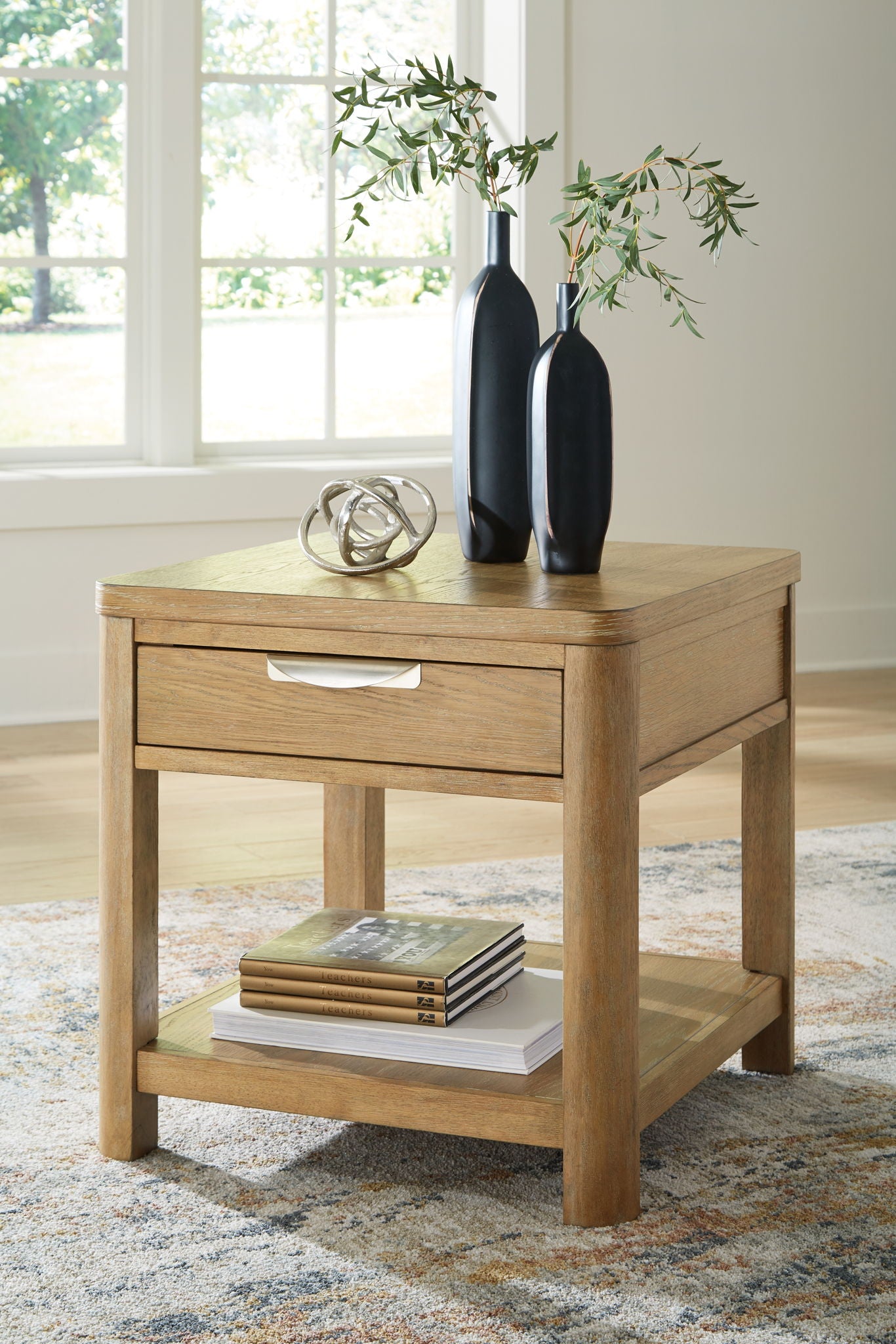 Rencott - Light Brown - Rectangular End Table - Urban Living Furniture (Los Angeles, CA)