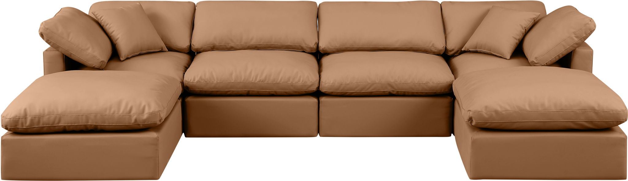 Indulge - Faux Leather 6 Piece Modular Double Chaise Sectional - Urban Living Furniture (Los Angeles, CA)