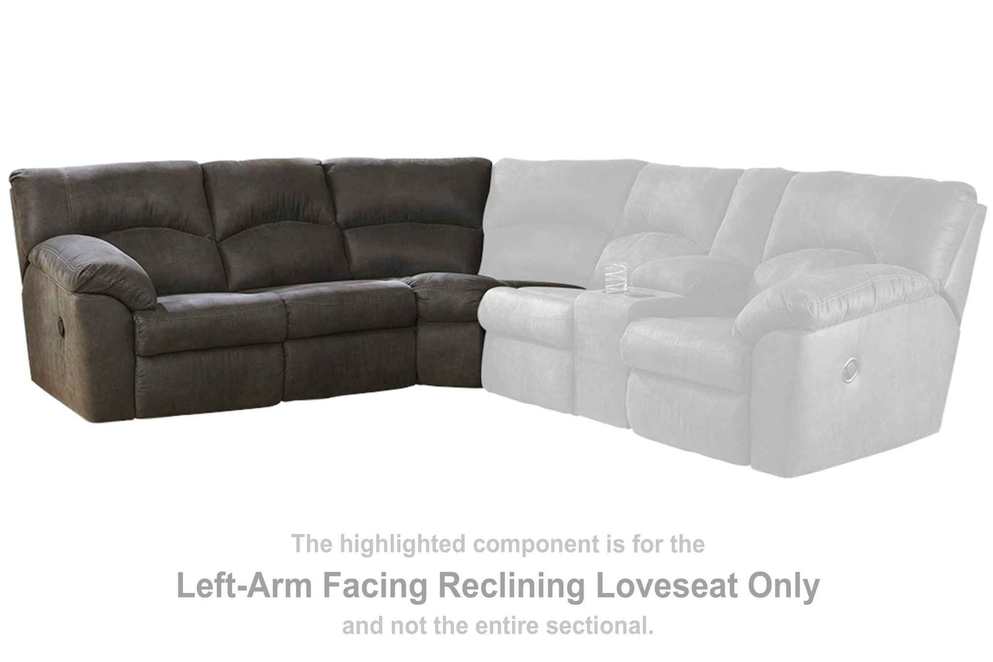 Tambo - LAF Reclining Loveseat - Pewter - Urban Living Furniture (Los Angeles, CA)