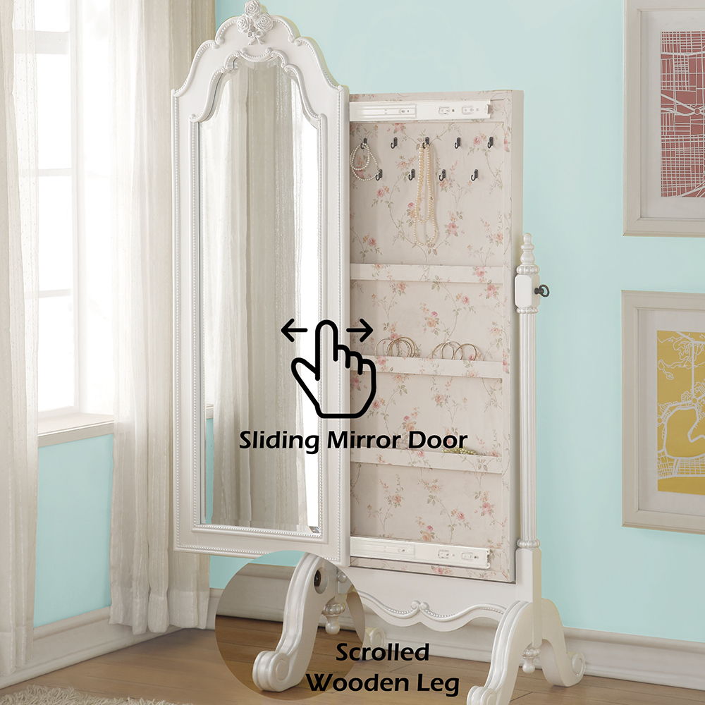 Edalene - Jewelry Armoire - Pearl White - Urban Living Furniture (Los Angeles, CA)