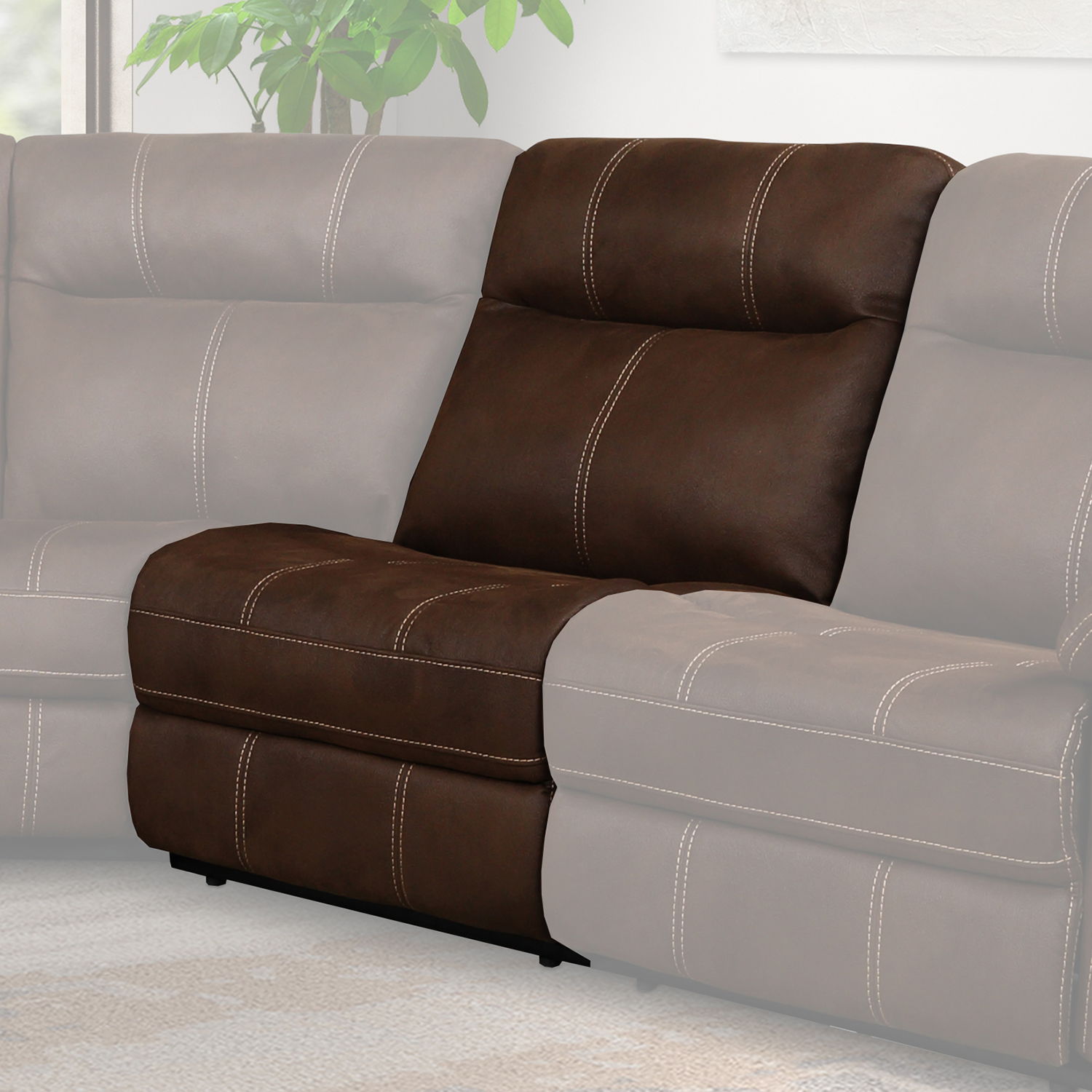 Mason - Armless Chair - Dark Kahlua - Urban Living Furniture (Los Angeles, CA)