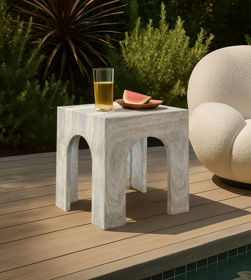 Renza - Concrete And Fiberglass Indoor / Outdoor Table - Urban Living Furniture (Los Angeles, CA)