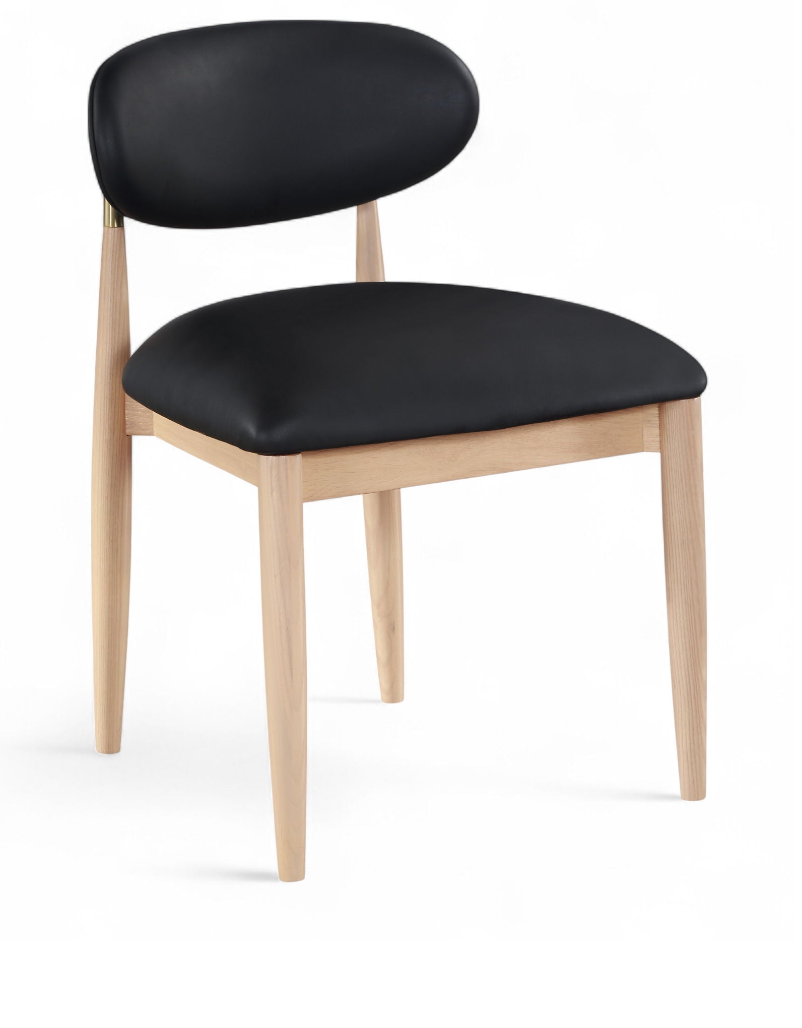 Riccio - Faux Leather Dining Side Chair (Set of 2) - Natural Frame - Urban Living Furniture (Los Angeles, CA)