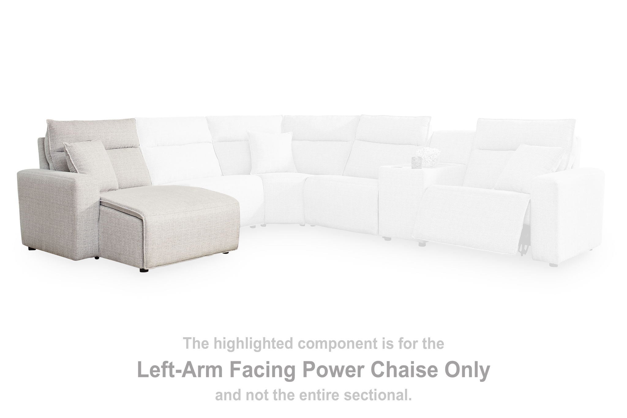 Modmax II - LAF Press Back Power Chaise - Stone - Urban Living Furniture (Los Angeles, CA)