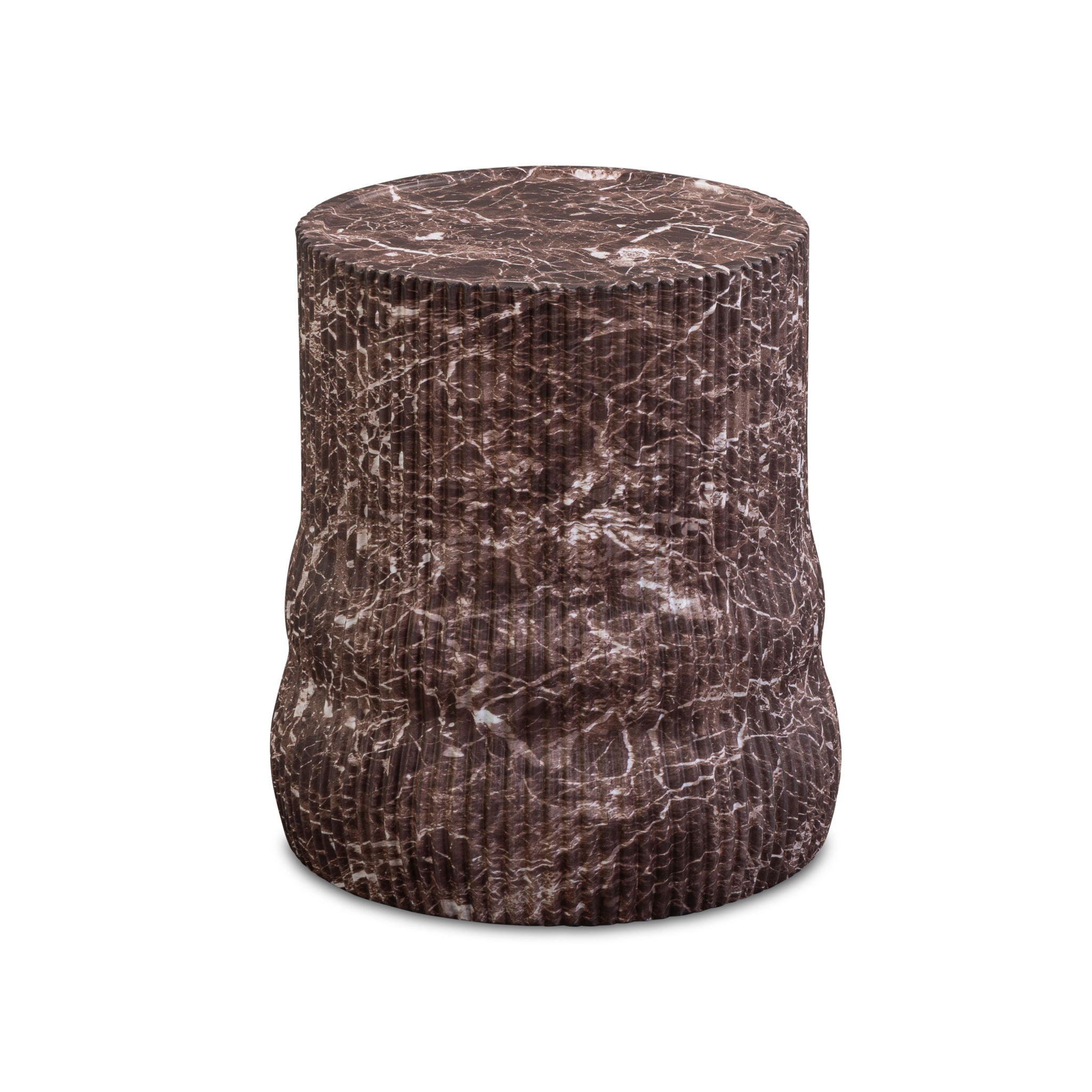 Cilla - Faux Levanto Marble Indoor/Outdoor Concrete Side Table - Red - Urban Living Furniture (Los Angeles, CA)