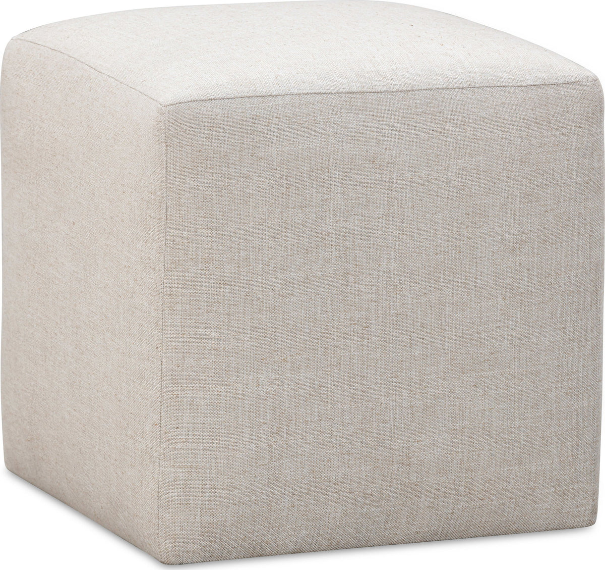 Liv - Fully Upholstered Dining Ottoman - Natural Linen