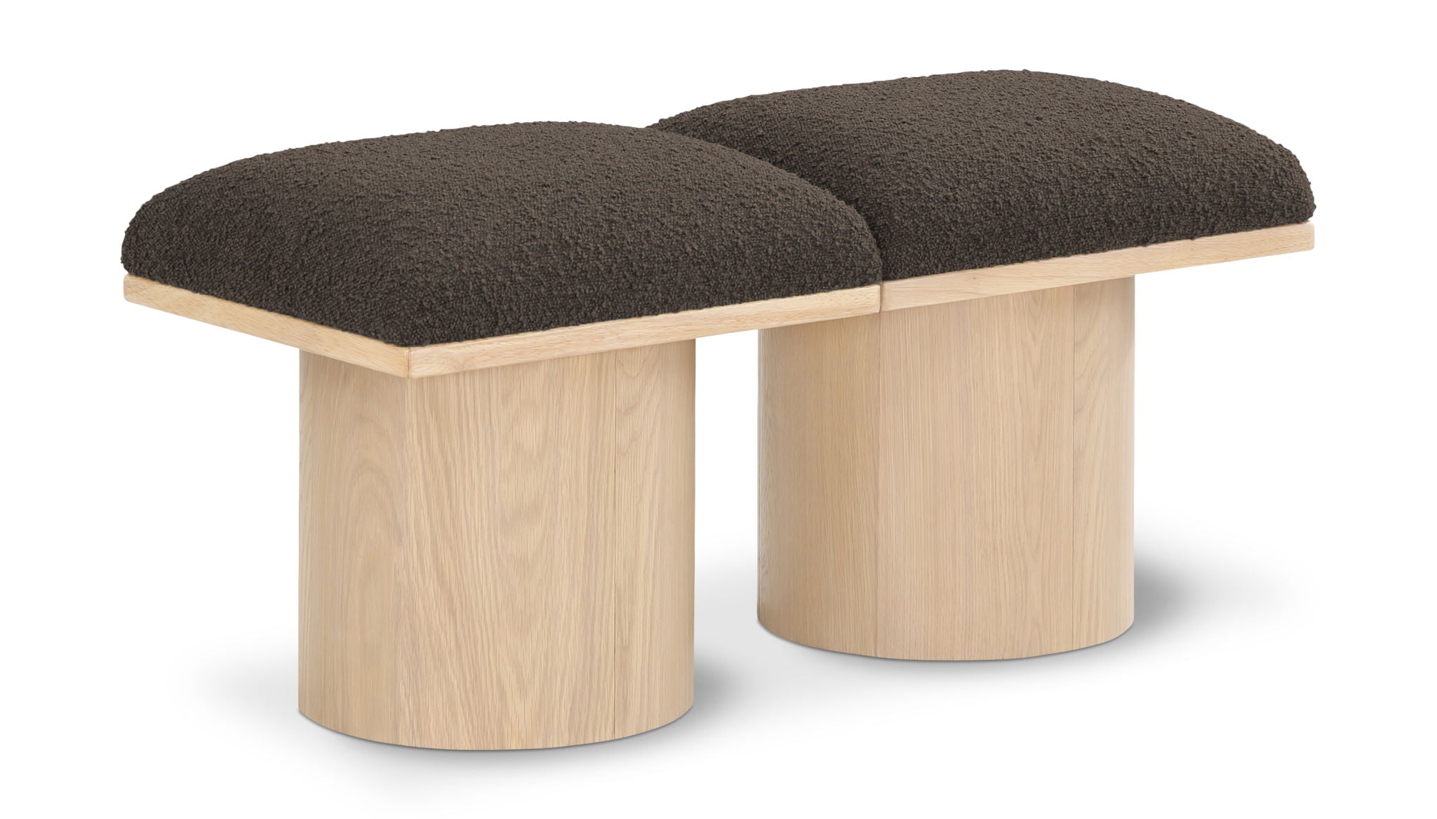 Pavilion - 2 Piece Modular Bench With Natural Base - Urban Living Furniture (Los Angeles, CA)