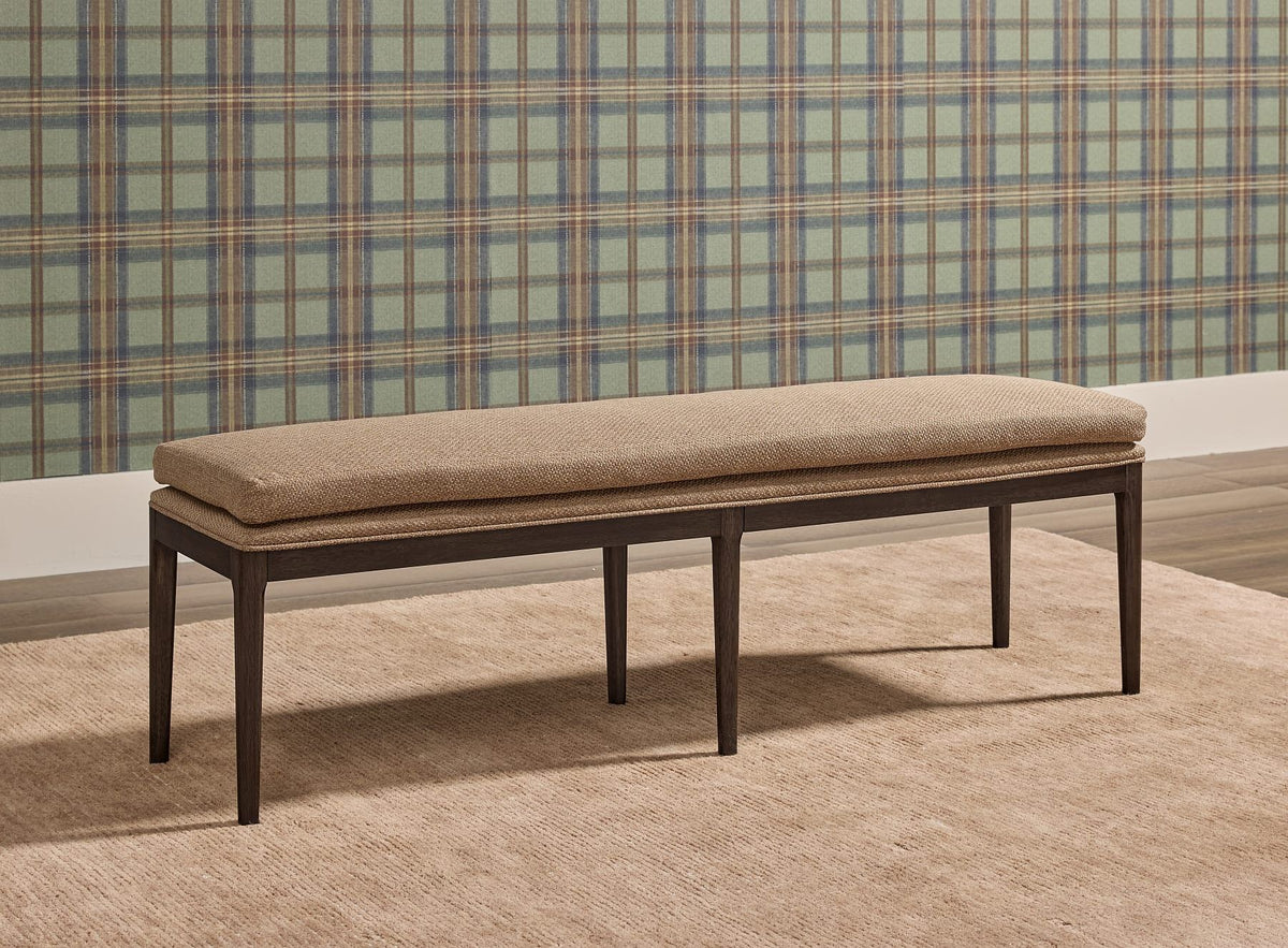 Carlisle - Upholstered Bench - Light Brown / Pecan Pie