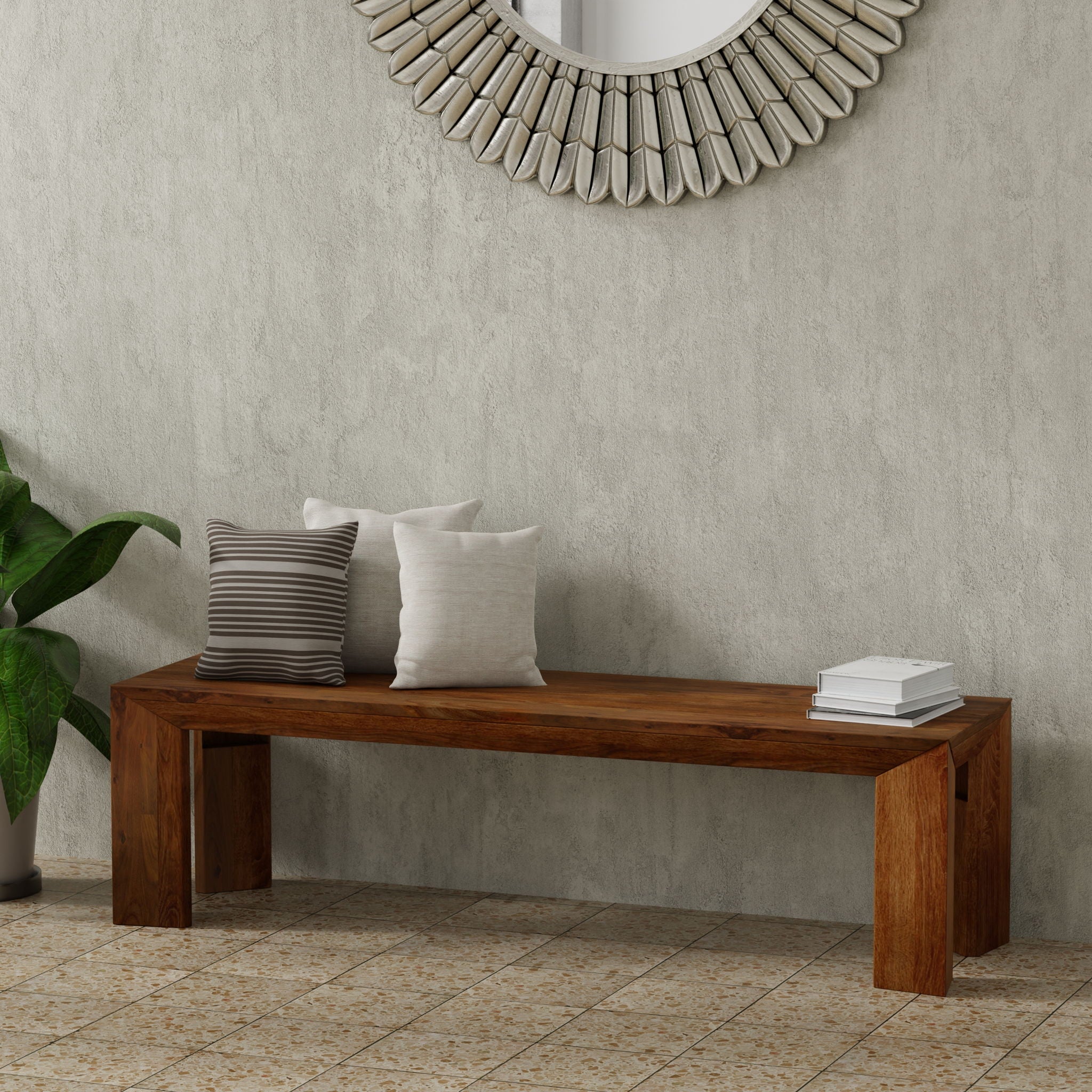 Crossings - Downtown Dining Bench - Amber