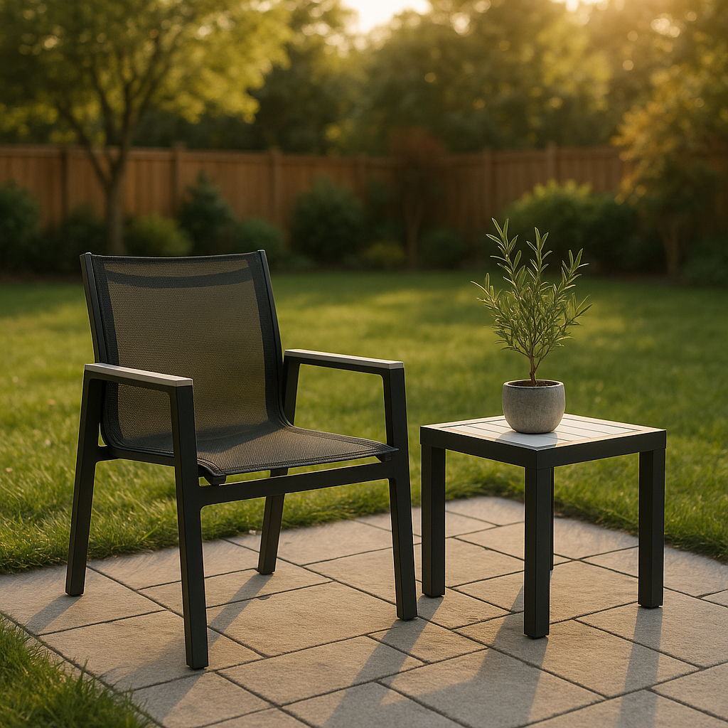 Nizuc - Outdoor Patio Dining Arm Chair With Gray Frame (Set of 2) - Urban Living Furniture (Los Angeles, CA)