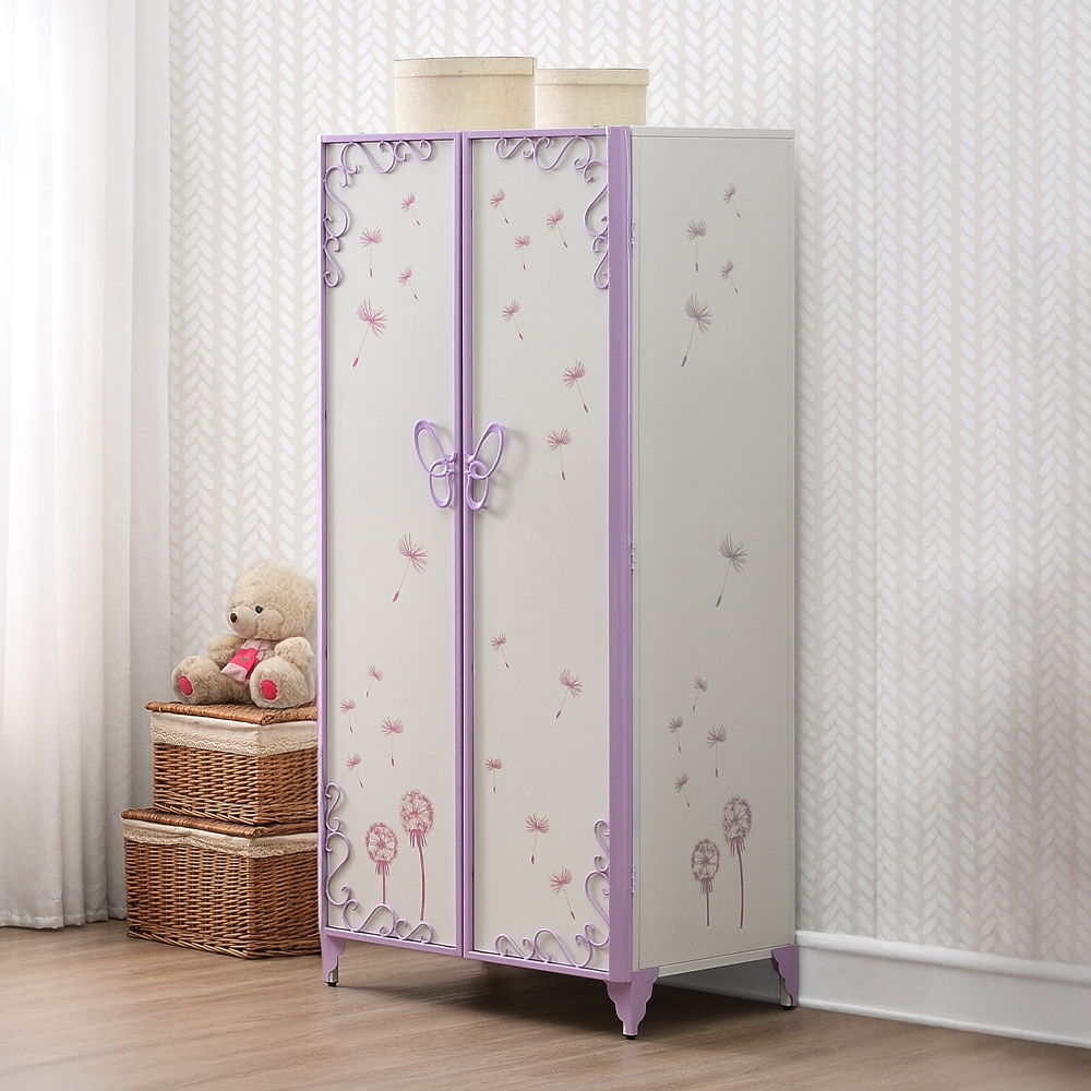Priya II - Wardrobe - White & Light Synthetic Leather Rple - Urban Living Furniture (Los Angeles, CA)