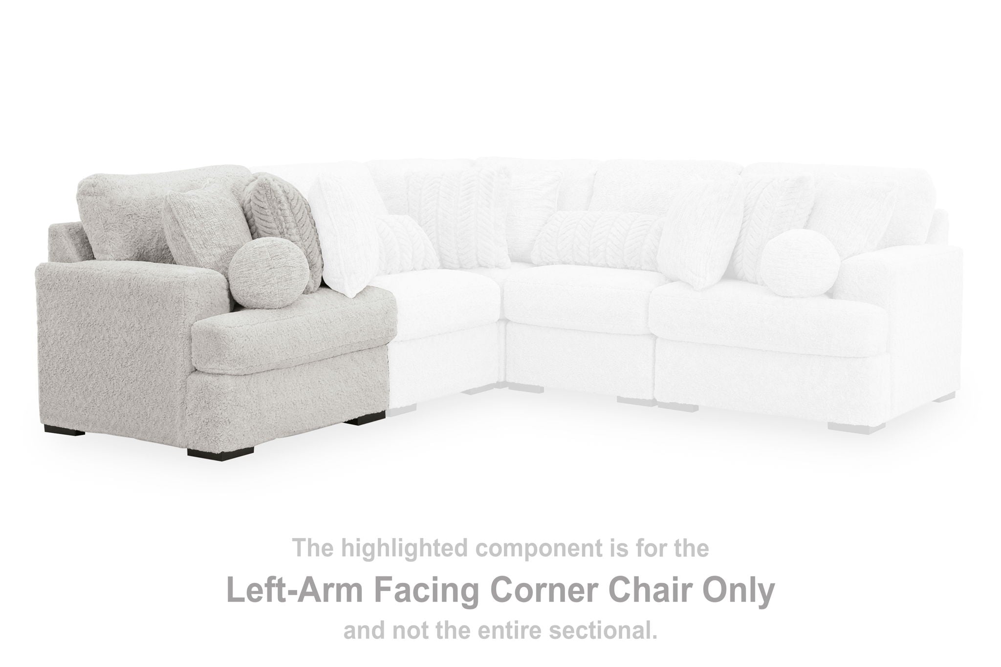 Cuddle Plush - Arctic - LAF Corner Chair - Urban Living Furniture (Los Angeles, CA)