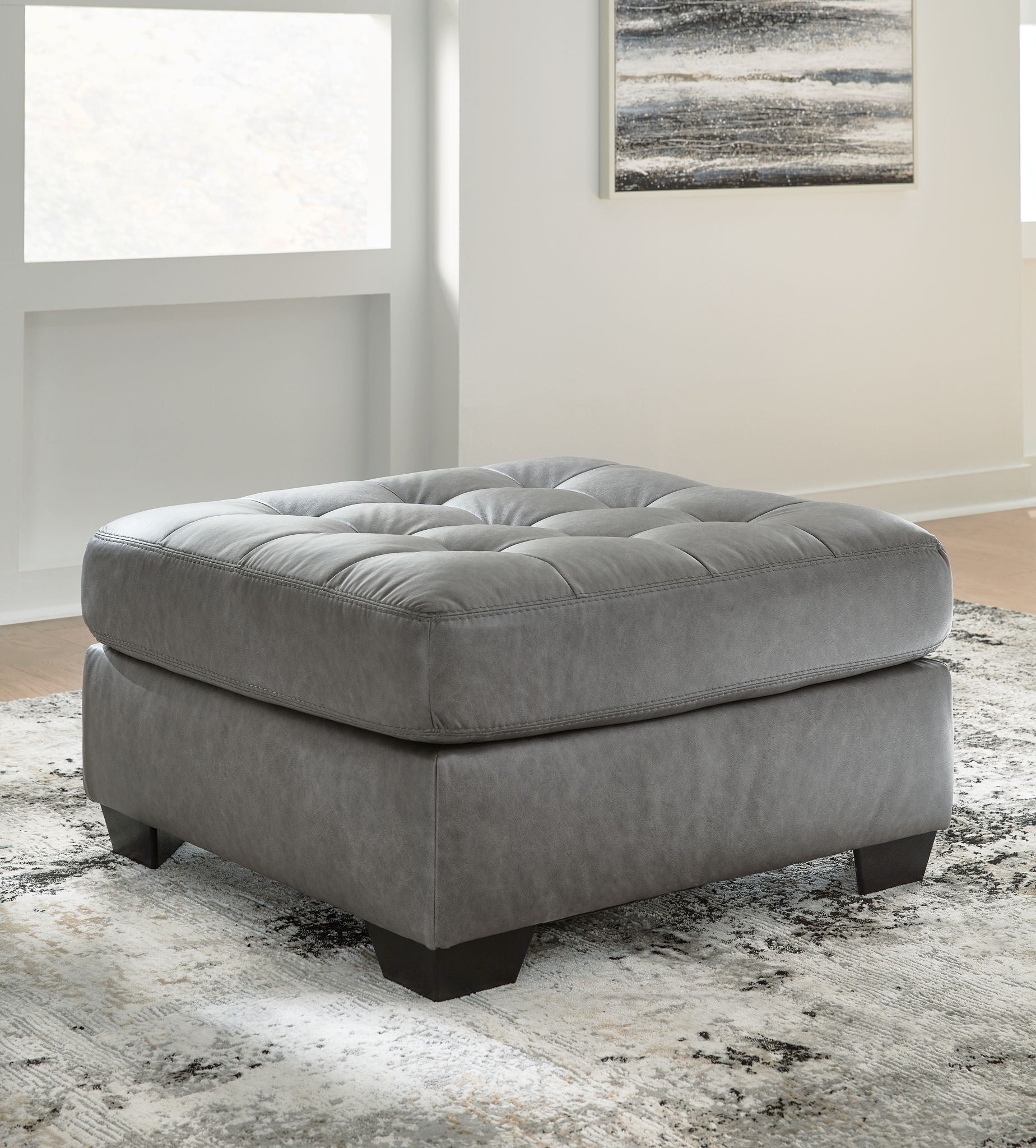 Clairette Court - Alloy - Oversized Accent Ottoman - Urban Living Furniture (Los Angeles, CA)