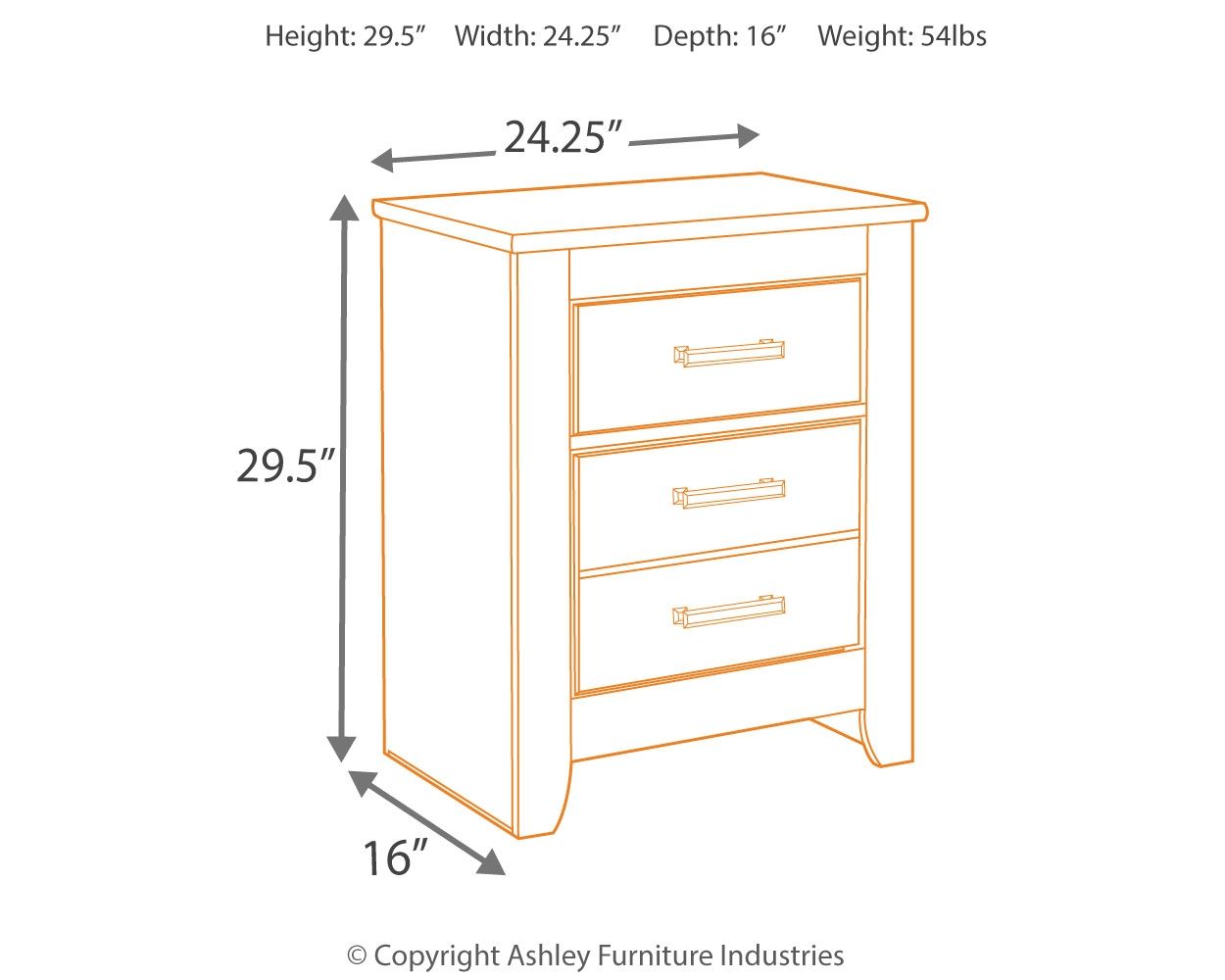 Brinxton - Charcoal - Two Drawer Night Stand - Urban Living Furniture (Los Angeles, CA)