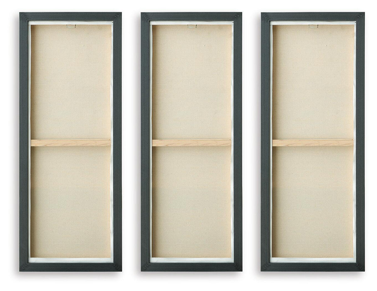 Larrondale - Wall Art Set (Set of 3) - Black / Gray / Brown