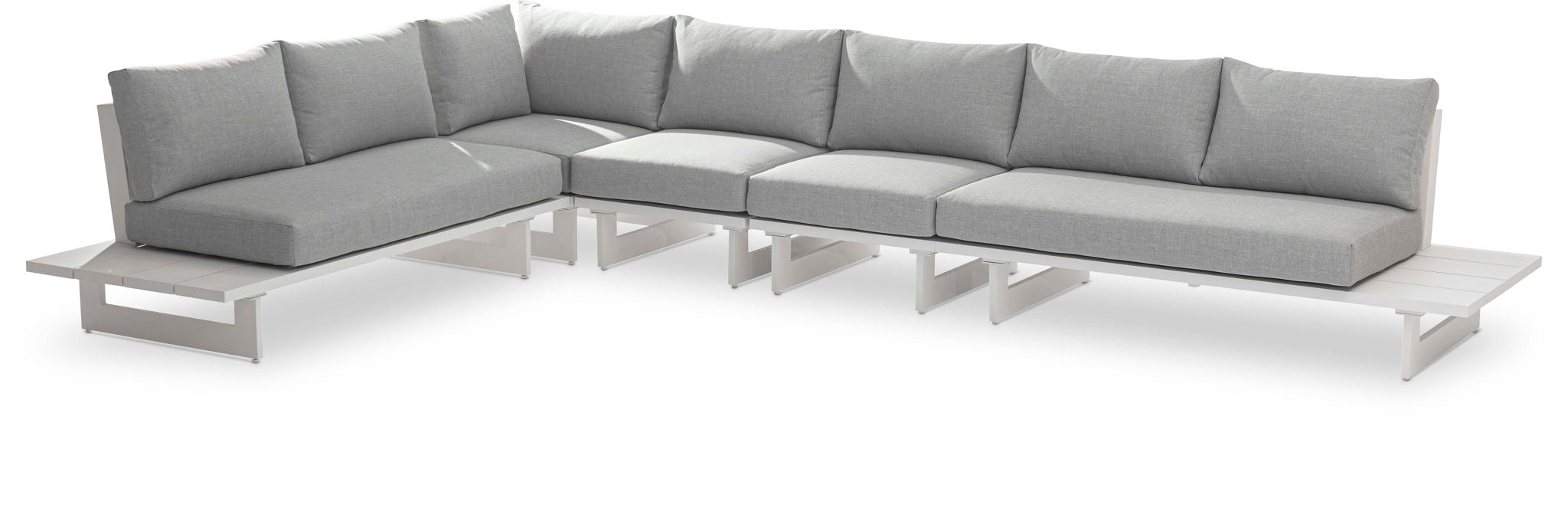 Maldives - 5 Piece Water Resistant Outdoor Patio Modular Sectional With White Base - Urban Living Furniture (Los Angeles, CA)