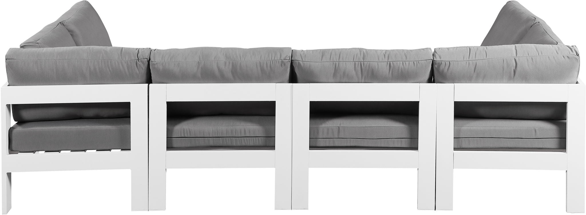 Nizuc - Outdoor Patio 6 Piece Modular Sectional With White Frame - Urban Living Furniture (Los Angeles, CA)