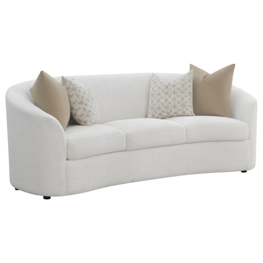Rainn - Boucle Upholstered Sloped Arm Sofa - Latte - Urban Living Furniture (Los Angeles, CA)