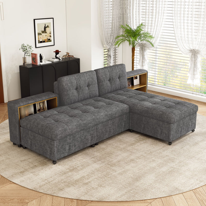 Versatile Modular Free-Combined Sofa With 2 Storage Racks