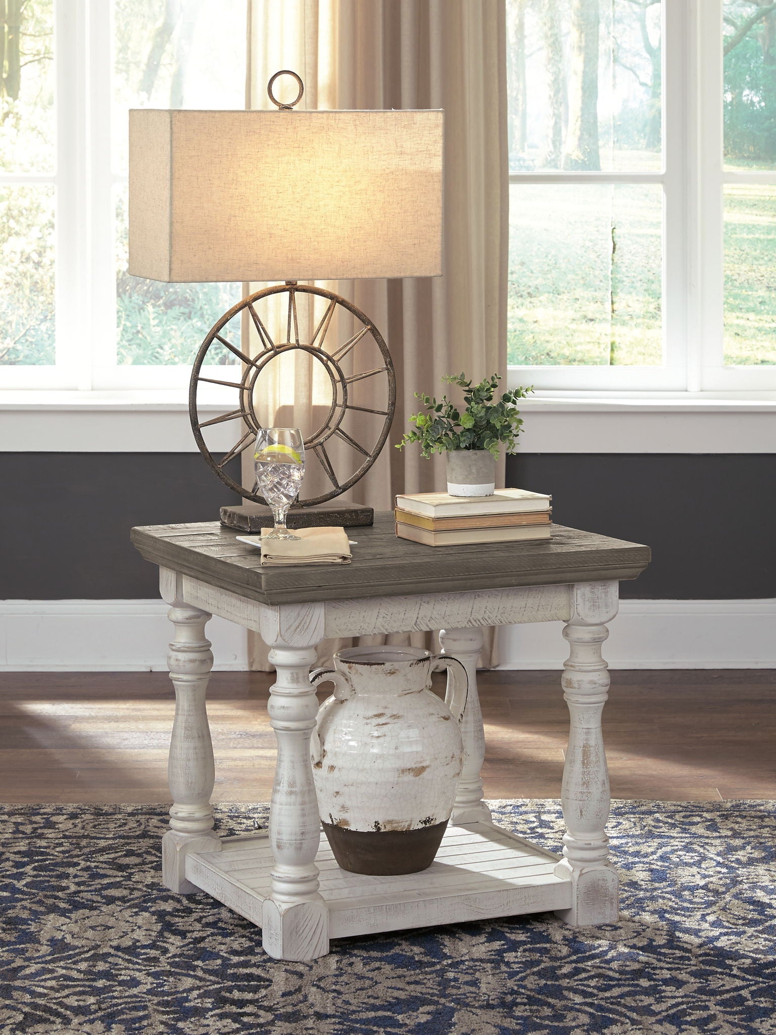 Havalance - Rectangular End Table - Gray / White - Urban Living Furniture (Los Angeles, CA)