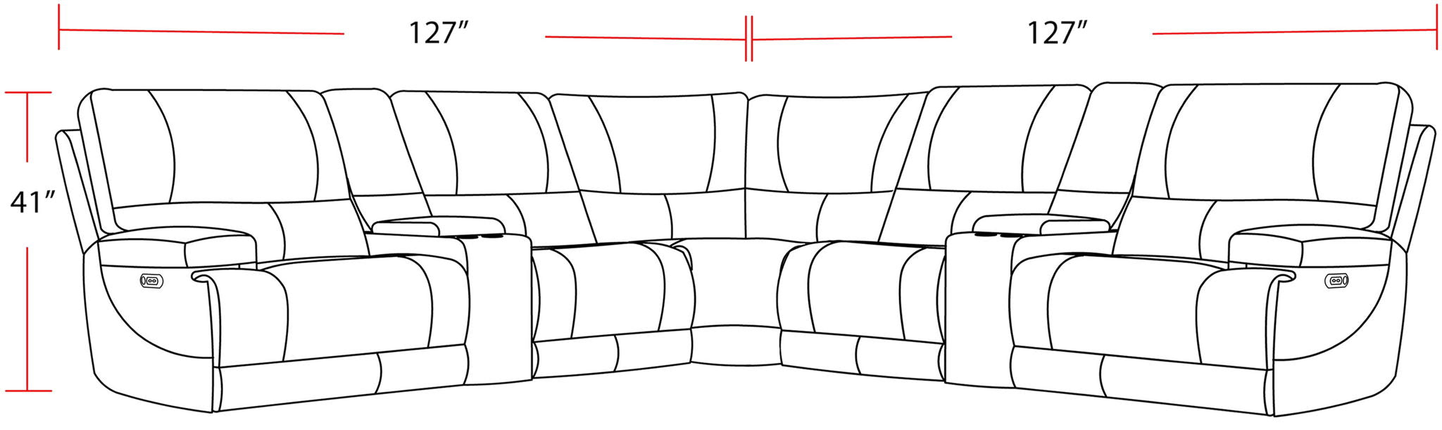 Whitman - Power Reclining Sectional - Urban Living Furniture (Los Angeles, CA)