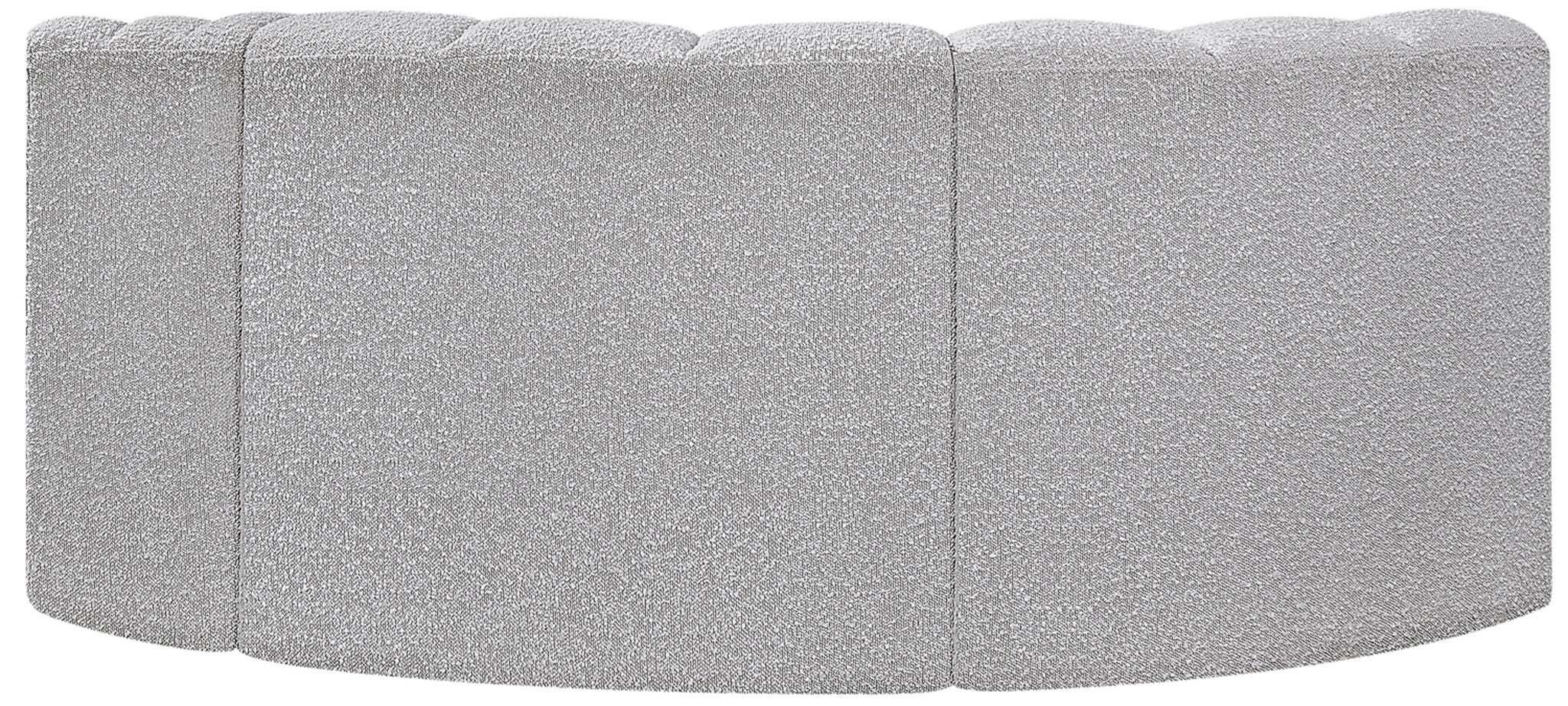 Arc - Boucle Fabric 3 Piece Modular L-Shaped Sofa