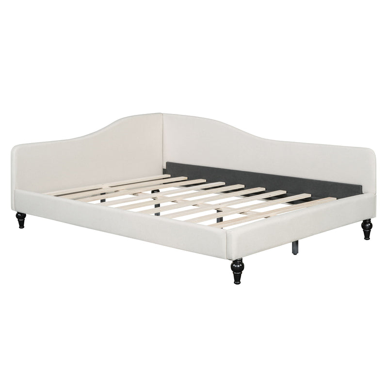 Modern L Shaped Linen Daybed With Legs
