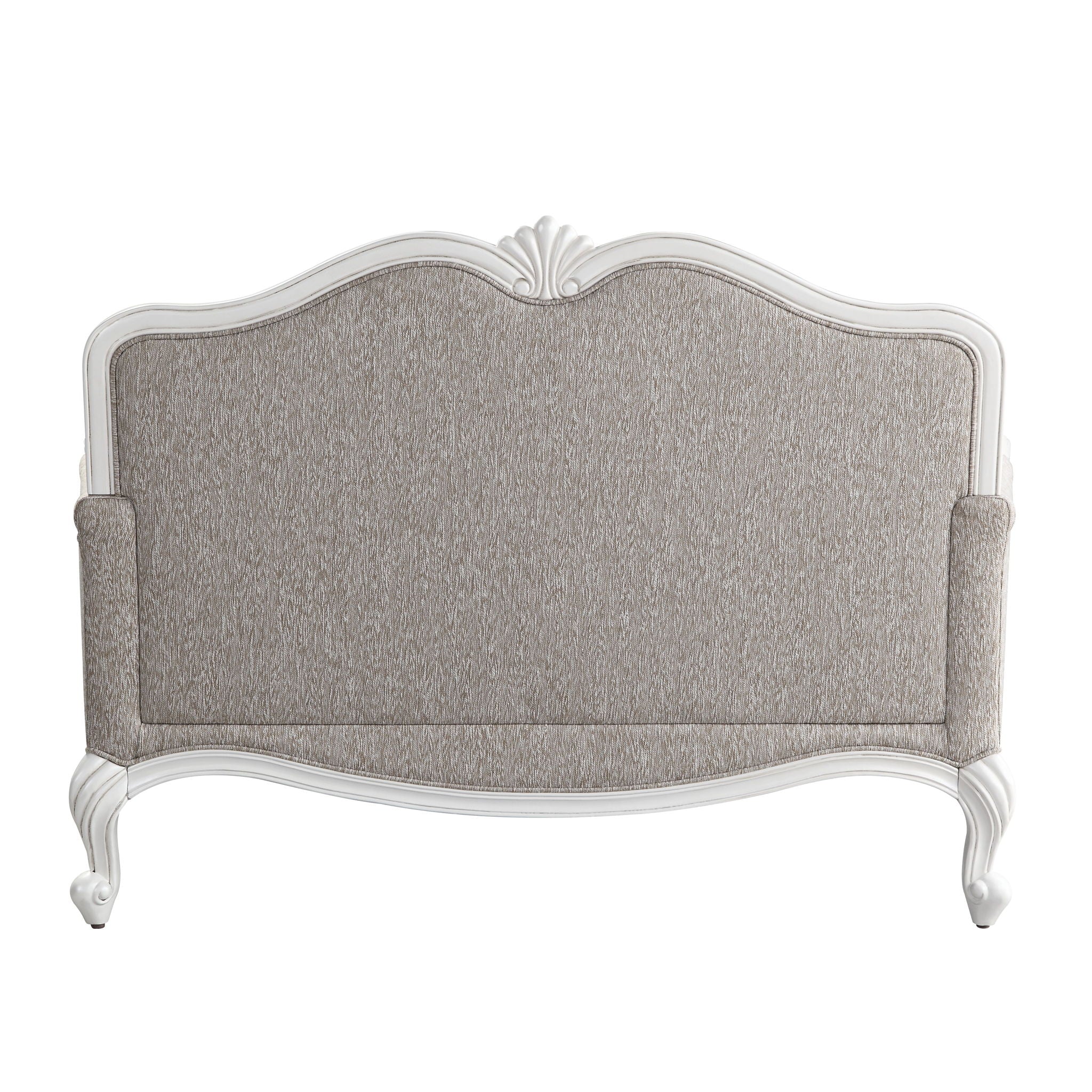 Ciddrenar - Loveseat - Fabric & White Finish - Urban Living Furniture (Los Angeles, CA)