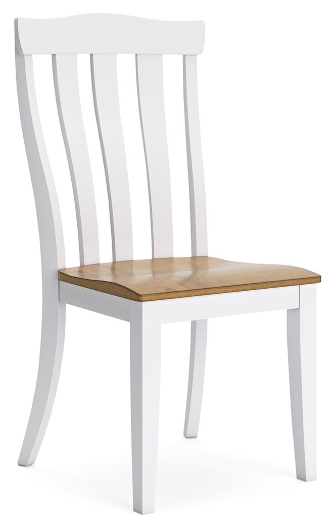 Ashbryn - White / Natural - Dining Room Side Chair (Set of 2) - Urban Living Furniture (Los Angeles, CA)