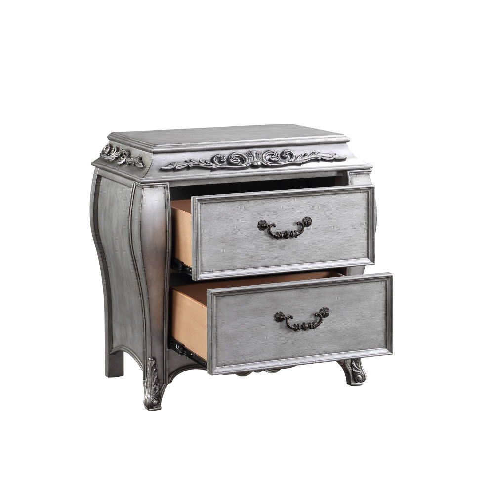 Leonora - Nightstand - Vintage Platinum - Urban Living Furniture (Los Angeles, CA)