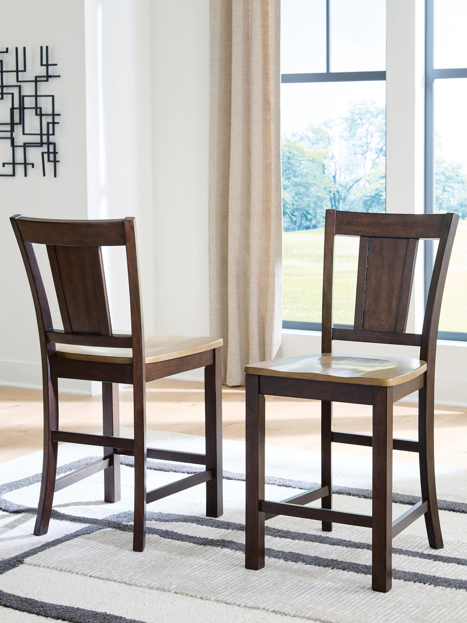 Rylandeen - Barstool (Set of 2) - Light Brown / Dark Brown - Urban Living Furniture (Los Angeles, CA)