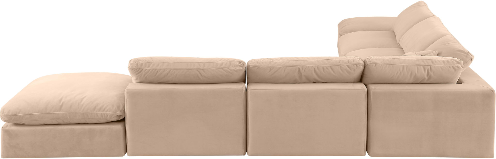 Comfy - 7 Piece Velvet Modular Corner Sectional - Urban Living Furniture (Los Angeles, CA)