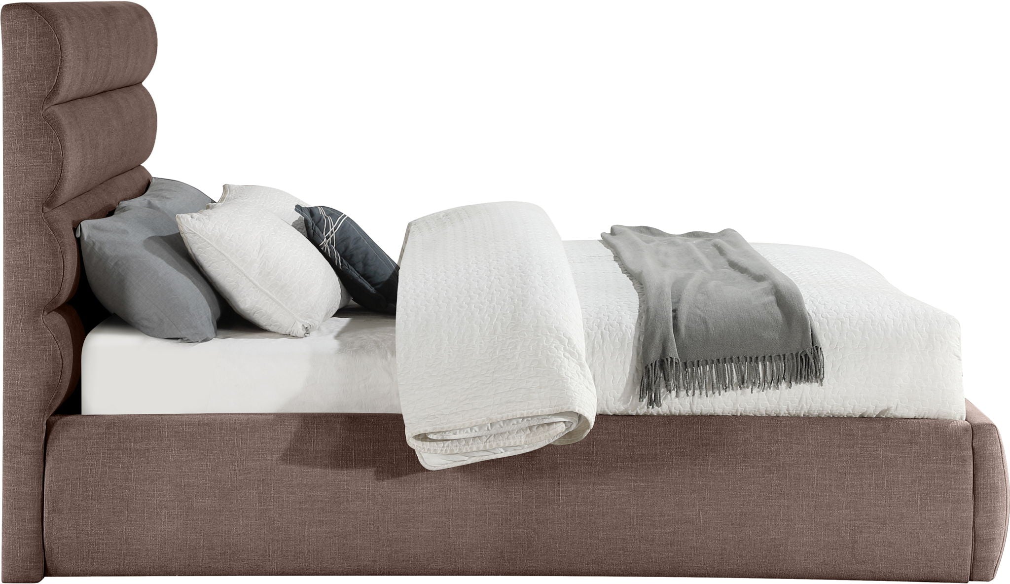 Adam - Linen Fabric Bed With 52" Headboard